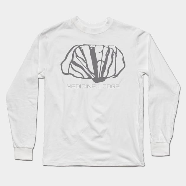 Medicine Lodge Resort 3D Long Sleeve T-Shirt by Mapsynergy
